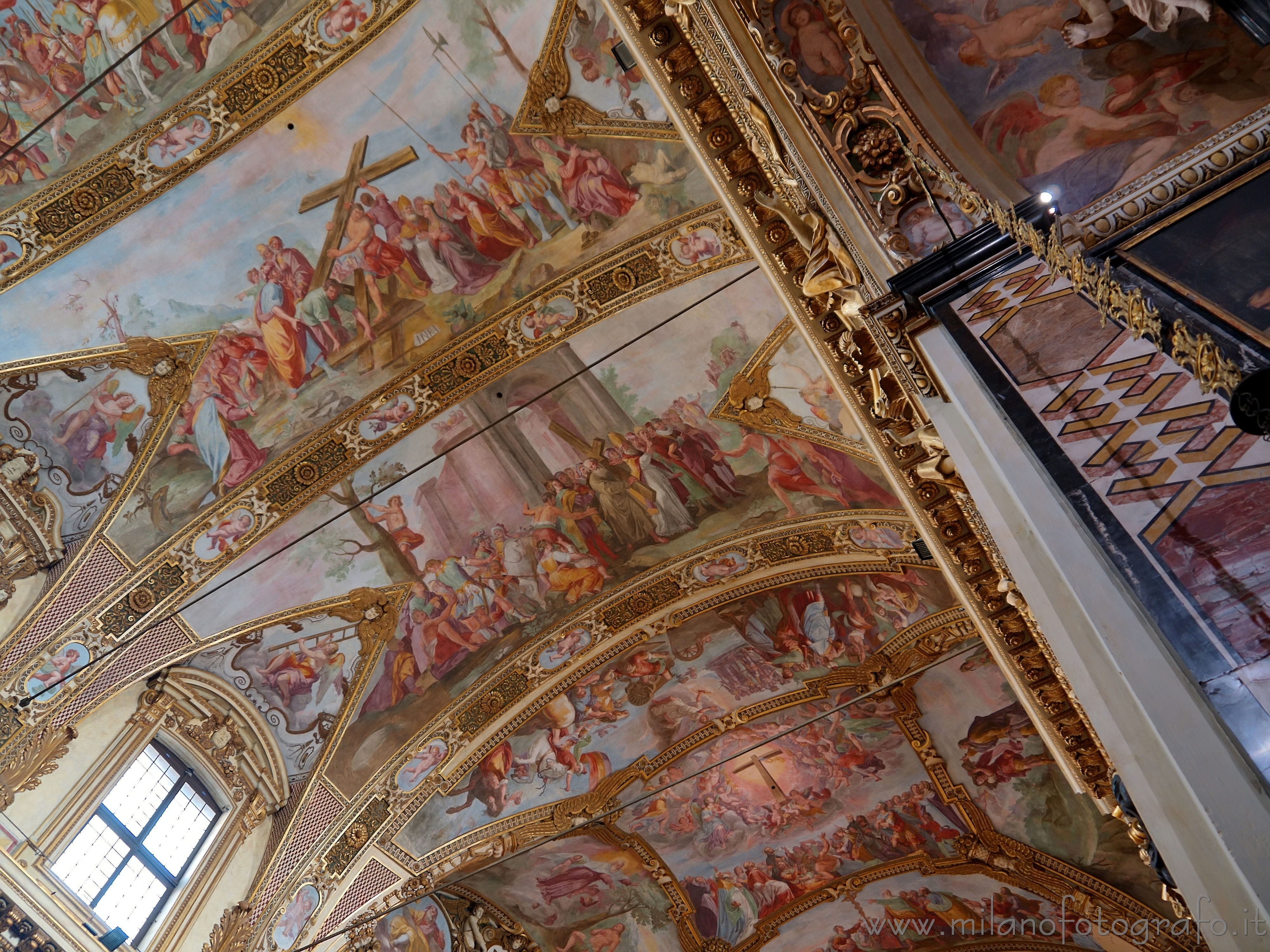 Milan (Italy) - Frescos on the vault of the Church of Sant'Antonio Abate